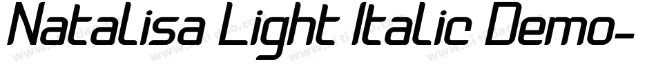 Natalisa Light Italic Demo字体转换
